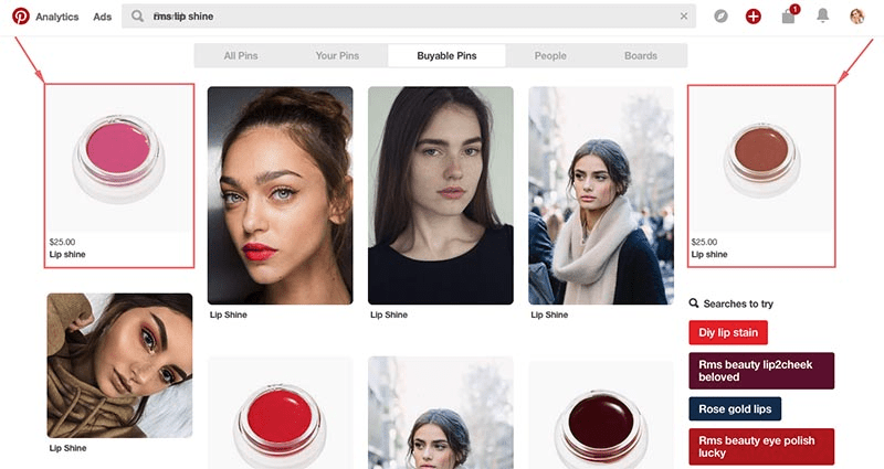 Buyable pins on Pinterest